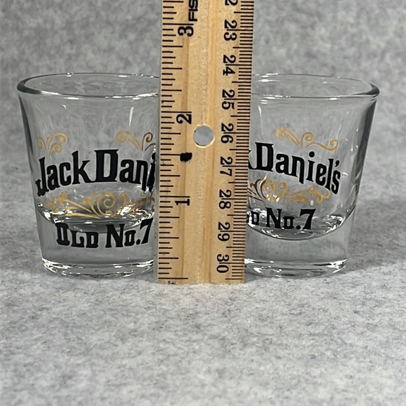 Vintage Jack Daniels Shot Glasses by LIBBY Pair of Bar Ware Men’s Cave Lot of 2 - Picture 5 of 6